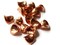 15 13mm Red Copper Saddle Beads - Vintage Copper Plated Plastic Potato Chip Beads